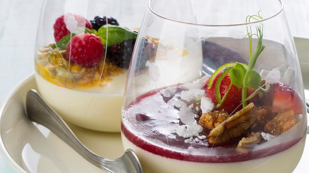 Panna cotta romántica Panna cotta romántica